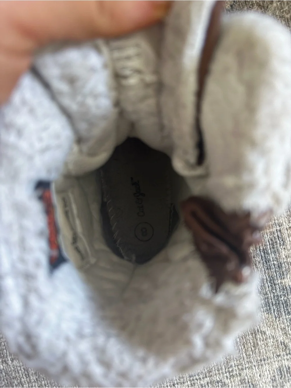 Cat & Jack Brown and Black Kids Rain & Snow Boots with Sherpa Cuff